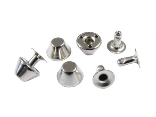 Nit blaszany ozdobny stożek ścięty 12 mm nikiel