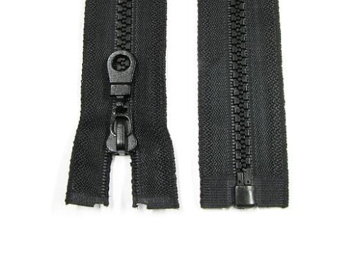 Zamek suwakowy P8 kostkowy rozdzielczy 85 cm czarny