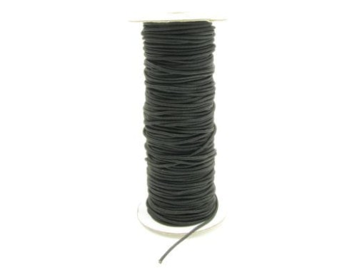 Gumosznurek czarny 2 mm