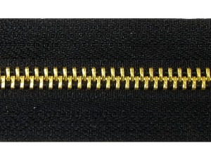Taśma suwakowa metalowa "5" złota