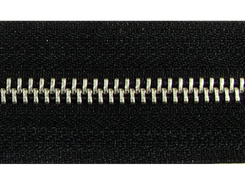 Taśma suwakowa metalowa "5" srebrna