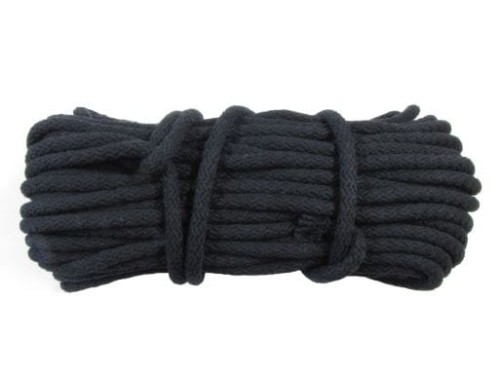 Sznurek bawełniany 9 mm czarny 25 m
