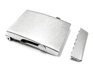 Klamra do paska 40 mm zaciskowa srebrna