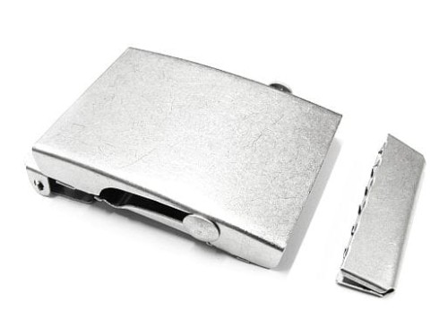 Klamra do paska 40 mm zaciskowa srebrna