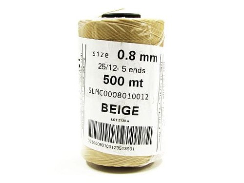 Nici SLAM 0.8 mm woskowane 500m beżowe