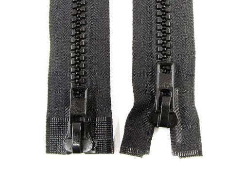 Zamek suwakowy P8 kostkowy rozdzielczy góra/dół 35 cm czarny