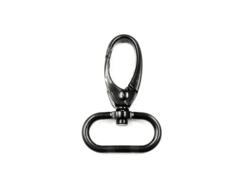 Karabińczyk metalowy 25 mm czarny mat O25