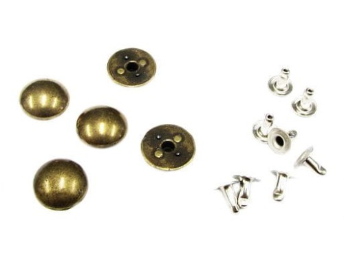 Duże pukle okrągłe stare złoto odlewane