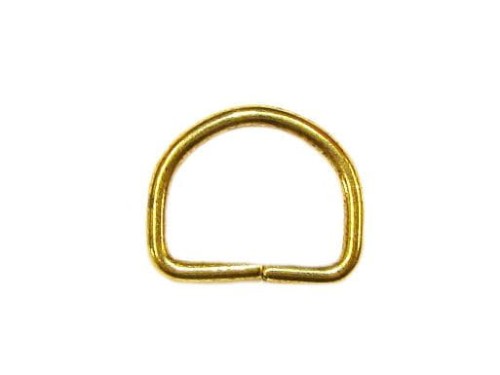Półkółko 18 mm druciane złote
