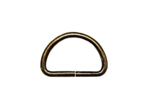 Półkółko 20 mm druciane stare złoto