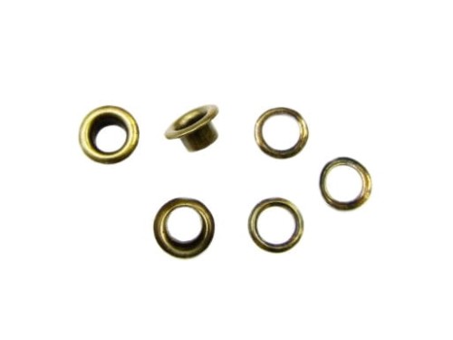 Oczko kaletnicze 6 mm stare złoto