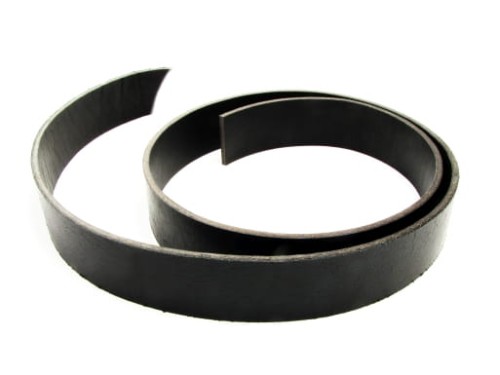 Pasek skórzany 150 cm x 2 cm juchtowy czarny (3.5 mm)   