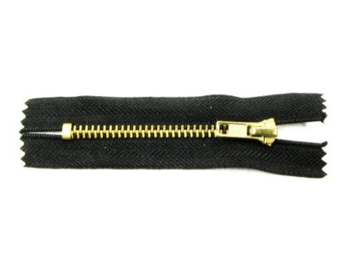 Zamek suwakowy metalowy #5 nierozdzielczy 8 cm czarny