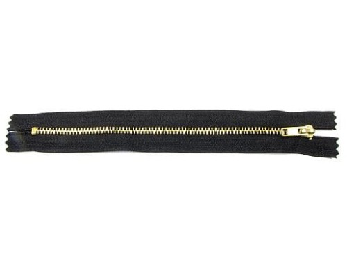 Zamek suwakowy metalowy #5 nierozdzielczy 20 cm czarny