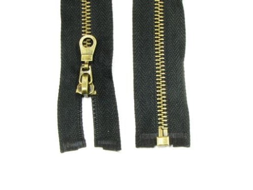 Zamek suwakowy metalowy #5 rozdzielczy 80 cm czarny